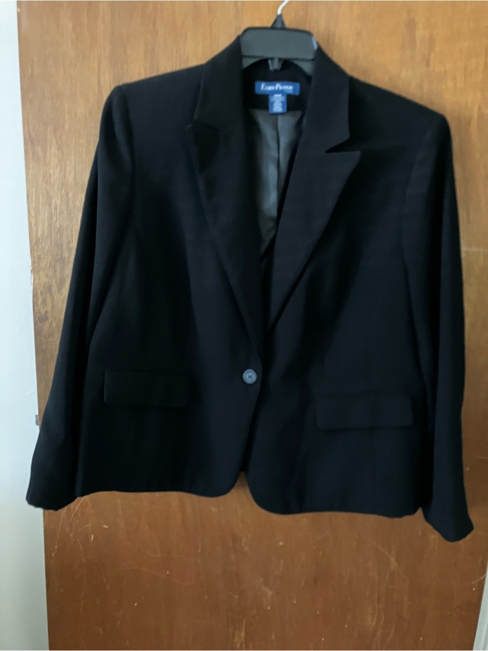 Evan Picone Women's Black Tailored Single-Button Blazer